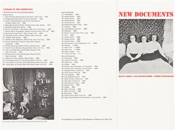 (DIANE ARBUS, LEE FRIEDLANDER, GARRY WINOGRAND) A pamphlet from the iconic New Documents exhibition.